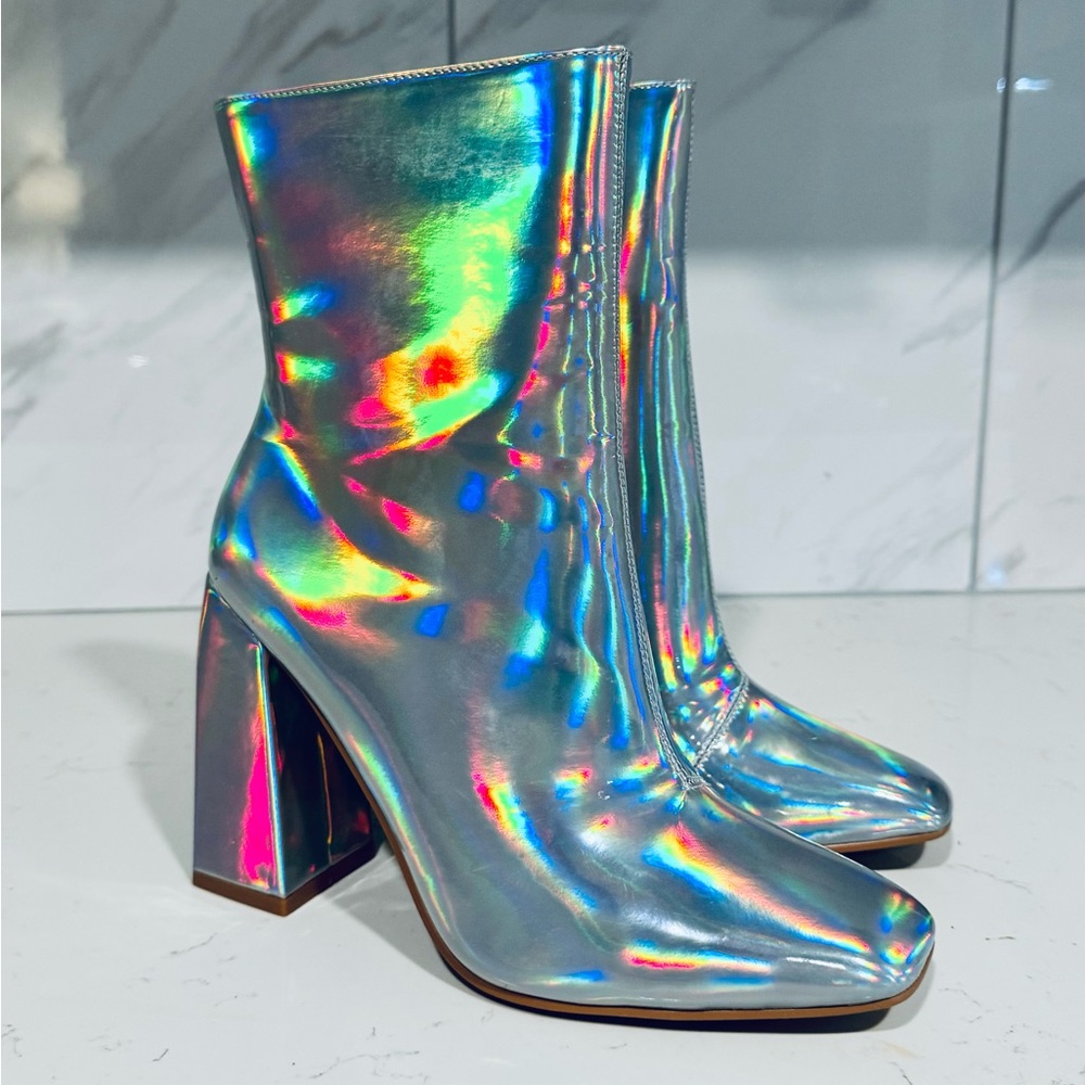NEW Holographic booties from Dolls Kill SZ 7.5